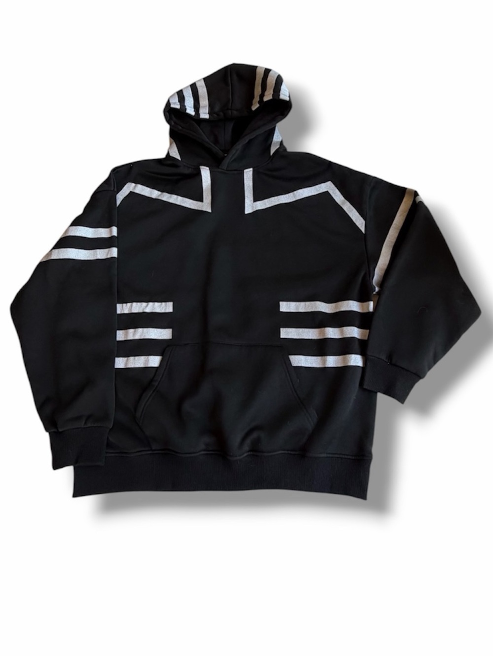 Y2K Hoodie Cosplay Style Graphic Stripe Detail Mens Size XL Sweatshirt